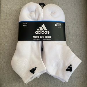Adidas Men’s Cushioned Compression Low Cut Socks 6 Pair Brand New Never Opened